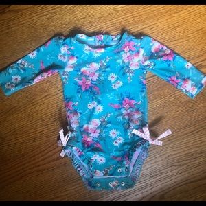Ruffle Butts Floral Swimsuit 3-6 months